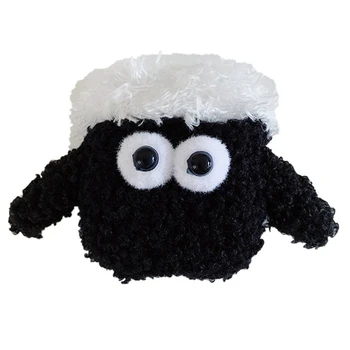 

Warm Winter Earphone Case For AirPods Case Plush Tie Sheep Protective Cover For Apple Air Pods Headphone Case