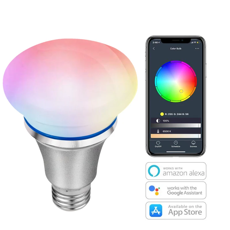 Colorful WiFi Smart House Led light RGB Wireless Remote Voice Control Intelligent Light Lamp E27 Work With Alexa Google Home