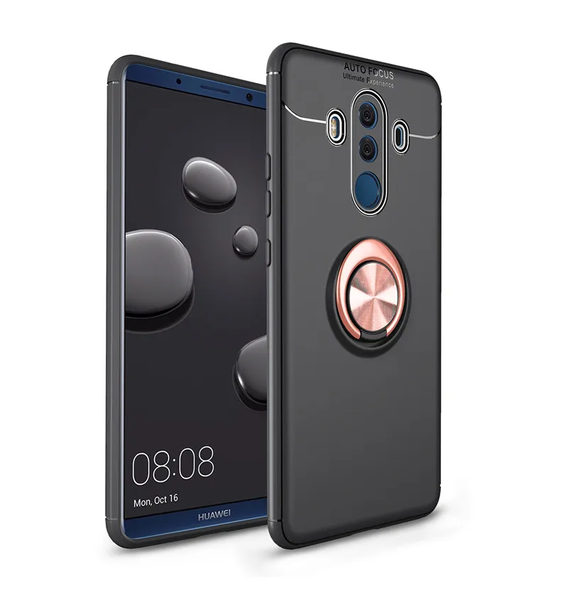Black Pink Voor huawei P8 P9 P10 P20 рlus Lite чехол Honor 7X8 9 V9 10 V10 Коврики 9 10 pro Magnetische Кольцо Силиконовые Крышка для Nova 2i 2s 2 - Цвет: Black Pink