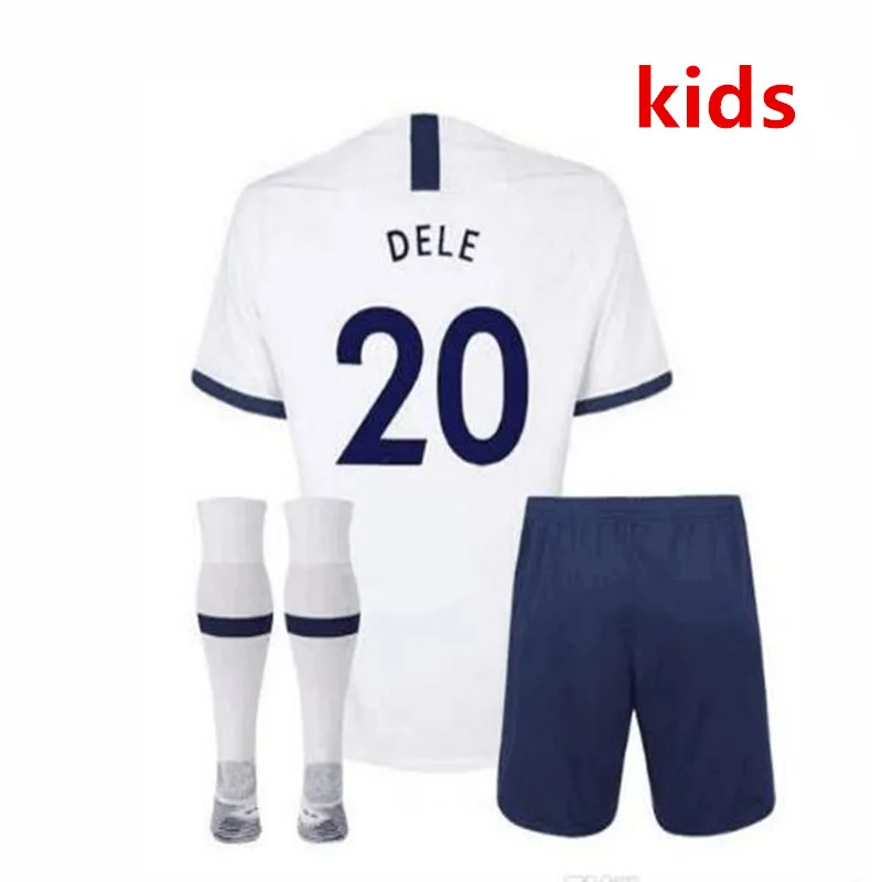 19 20 Tottenham Футбольная Футболка ERIKSEN DAVIES ROSE VERTONGHEN SANCHEZ SON KANE DELE NDOMBELE Детский комплект+ носки Tottenham jersey