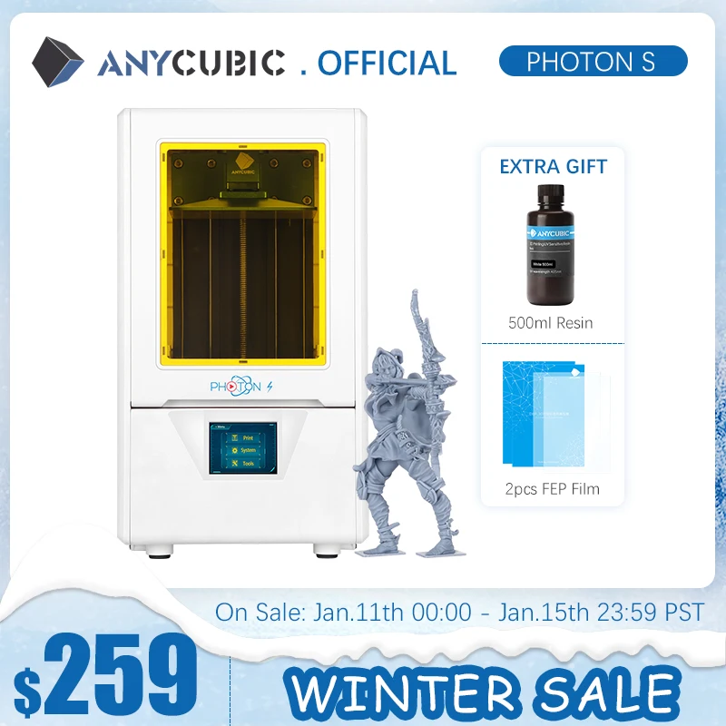 3D принтер ANYCUBIC Photon S устройство для изготовления объемных изделий УФ модуль