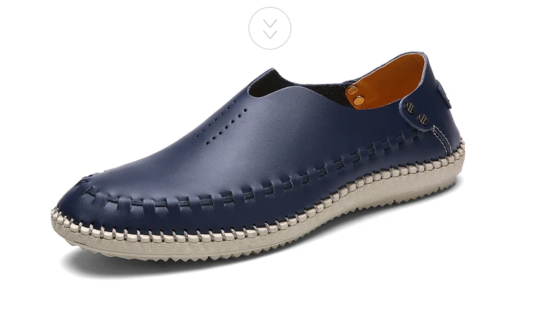 Couro masculino sapato casual moda respirável mocassins