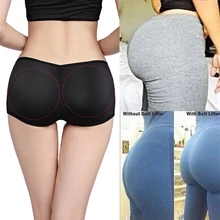 Дропшиппинг Анальная пробка и увеличитель ягодиц формирующие бесшовные искусственные ягодицы прикладом черная кожа брюки пуш-ап Утягивающее нижнее белье с подкладками