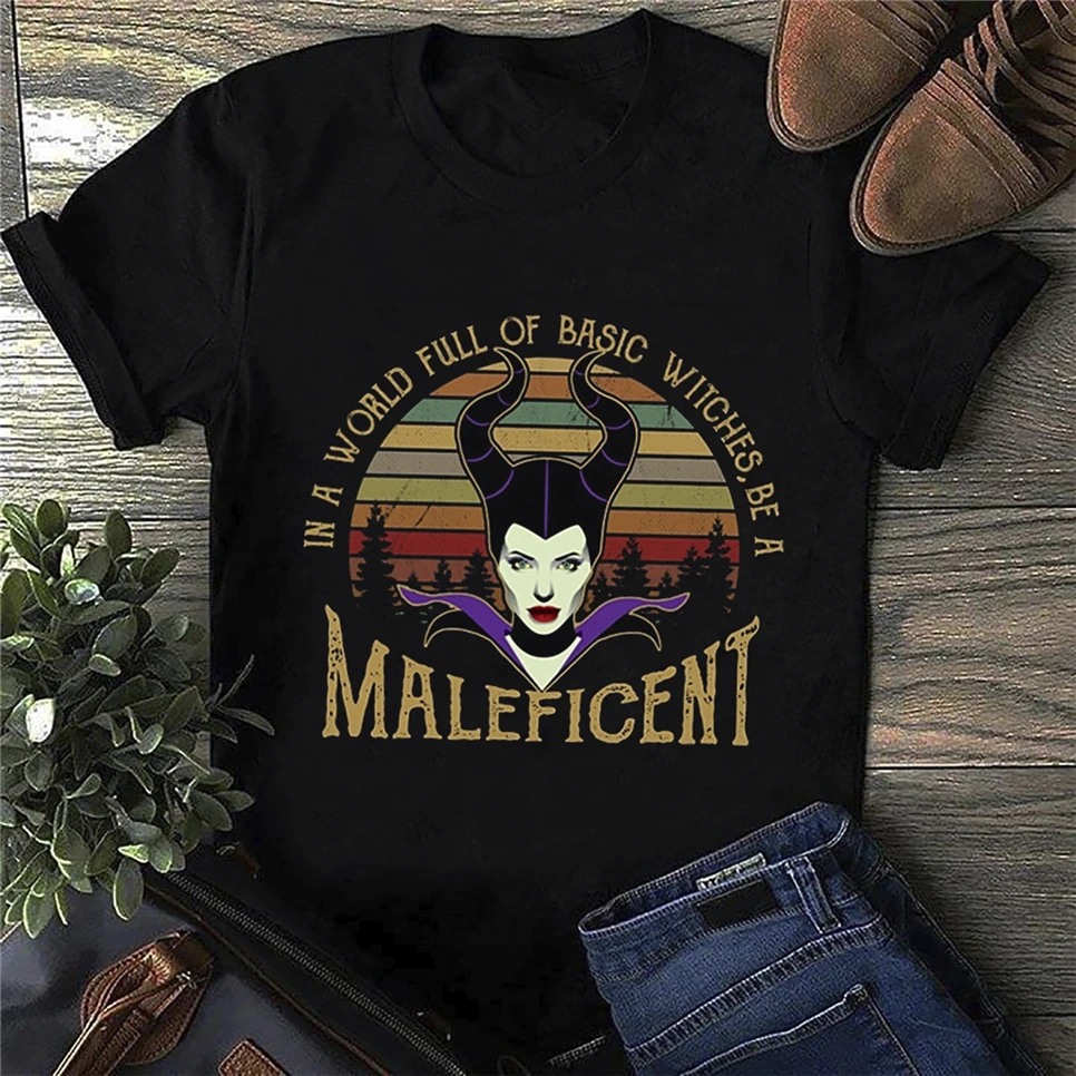 Maleficent In A World Full Of Witches Be футболка Черная Женская S-3Xl? Последняя Новый стиль |