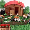 Realistic Lifelike Farm and House Model Craftsmanship House Animal Figures Playset Home Decor 1
