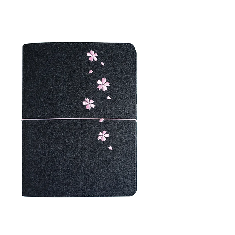 Cherry Bandage Black Фетровая Обложка для ноутбука офисная тетрадь B5 большой блокнот планировщик ежедневных заметок многоразовые блокноты бизнес Канцтовары на заказ - Цвет: Cherry Bandage Black