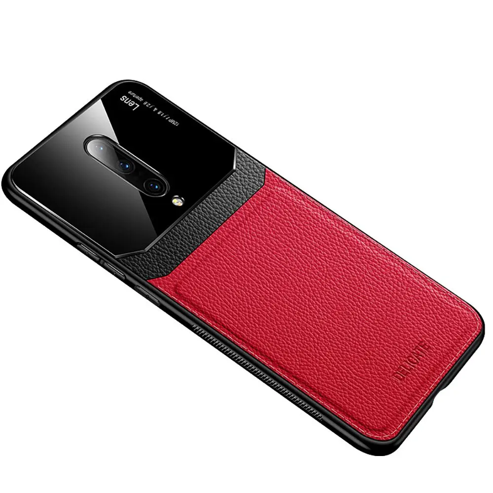 

cover oneplus 6 cover leather for oneplus 7 case oneplus 7 pro case oneplus 6t Acrylic glass anti-fall pu leather case