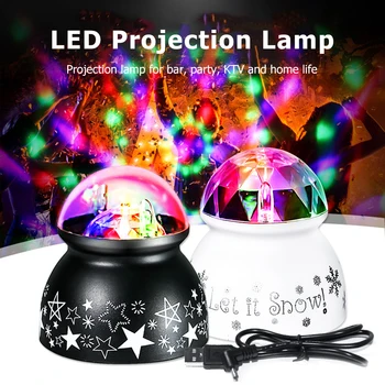 

Colorful Galaxy Projector LED Projection Lamp Automatic Rotation Night Light for Room Bar Party Decor