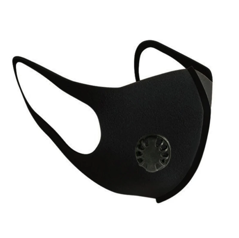

PM 2.5 Single valve black Cycling Face Masks Air Purifying Mask Dust Haze Fog Respirator sponge Dust-proof Training mask men