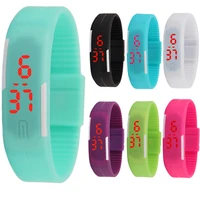 Sports Thin Strap LED Time Date Display Children Kids Digital Wrist Watch Gift reloj hombre zegarek damski New Hot for Boys Girl 2