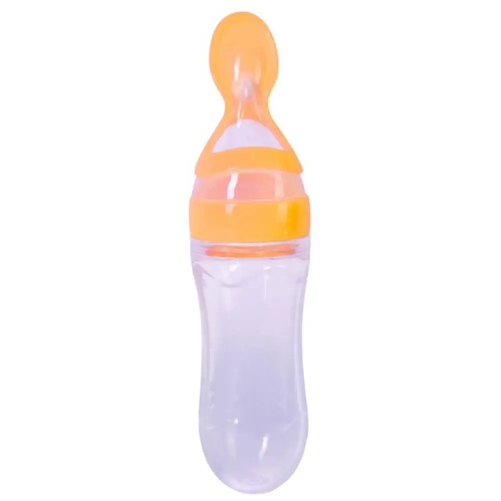 Food Grade Silicone Rice Paste Squeeze Bottle Baby Food Dispensing Spoon Toddler Baby Infant Feeder