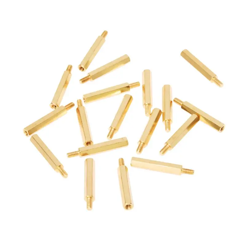25mm Body Length 20 Pcs Screw PCB Stand-off Spacer Hex M3 Male x M3 Female