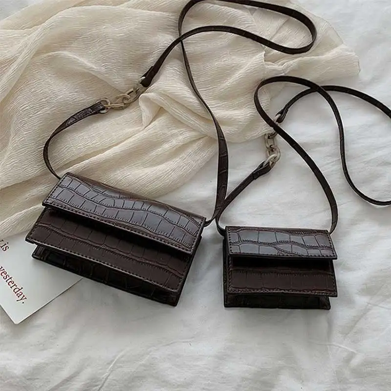 

Pu Leather Crossbody Bags for Women Stone Shoulder Bag Women 2019 Ladies Clutch Bags Mini Small Messenger Bags for Women