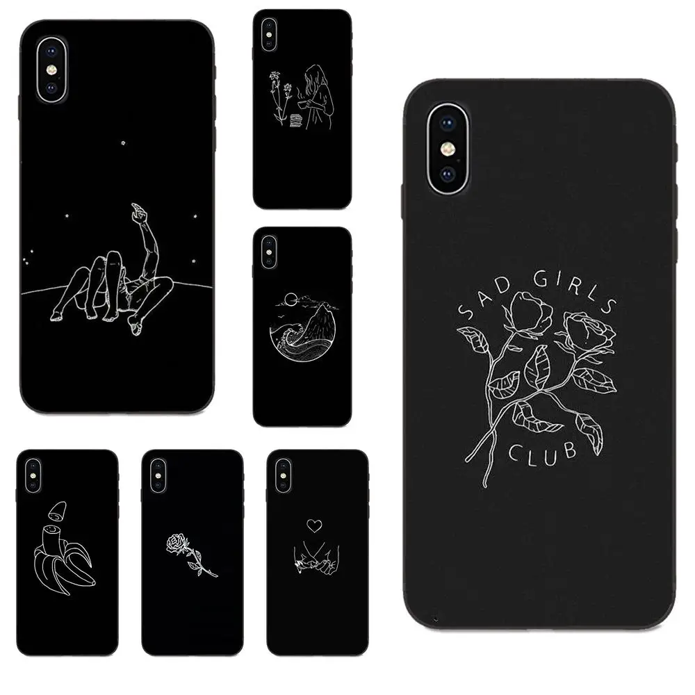 TPU Printing For Huawei Honor 5A 6A 6C 7A 7C 7X 8 8A 8C 8X 9 9X 10 10i 20 Lite Pro Art White Line Kiss Love Heart Flower Rose | Мобильные