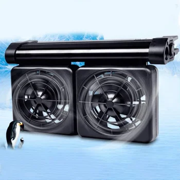 

Aquarium Cooling Low Noise Radiator Adjustable Submersible Aquarium Cooling and Cooling Fan with Protection Net 1/2/3/4/5 Head