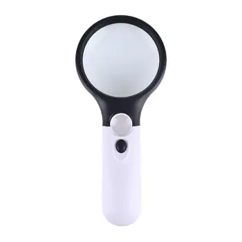 

3 LED Light 45X Magnifier Home Office Reading Jewelry Newspaper Watch Loupe