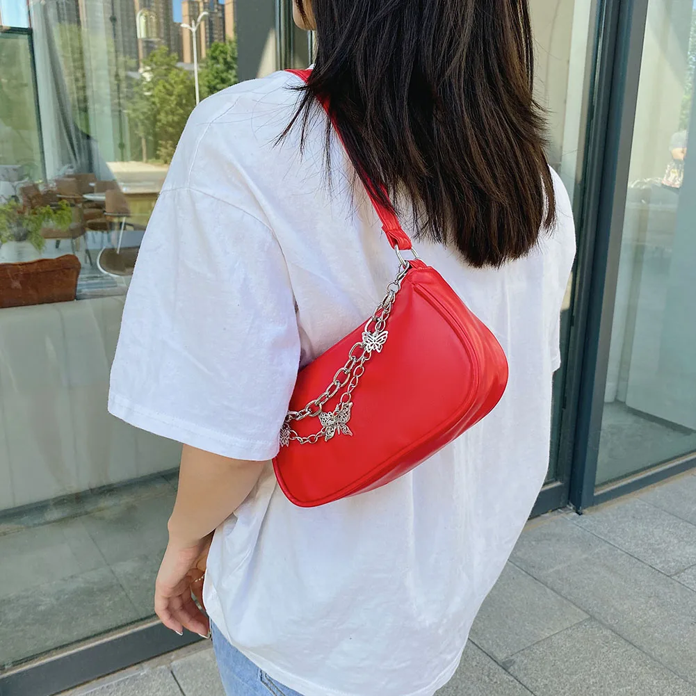 Women's casual retro small shoulder bag fashion chain bag chain