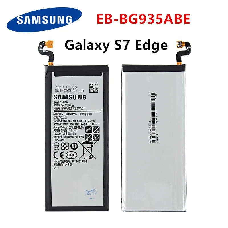 SAMSUNG Orginal EB-BG935ABE 3600mAh Battery for Samsung Galaxy S7 Edge SM-G935 G9350 G935F G935FD G935W8 | Мобильные телефоны и