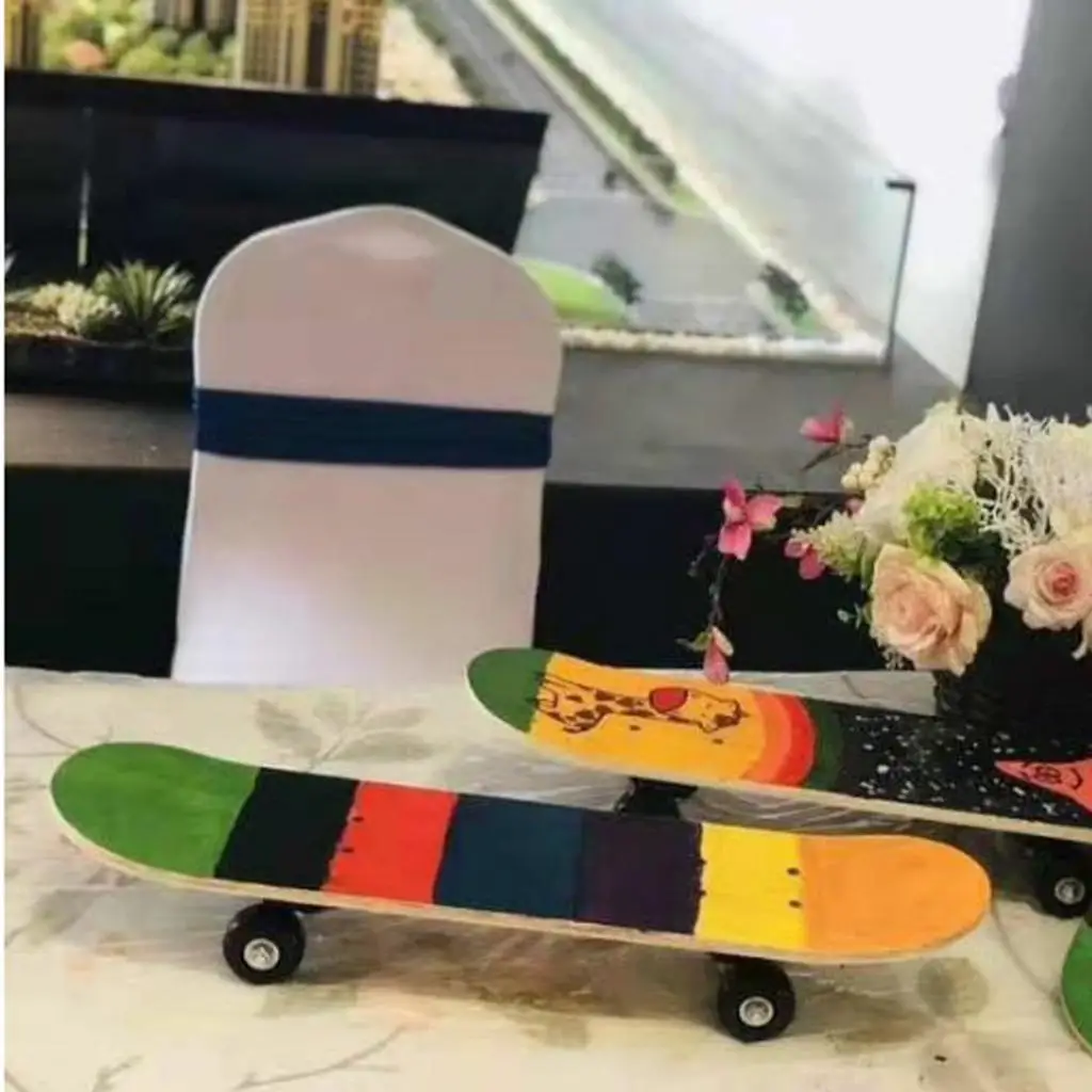 Pro Kids Skateboard Complete Wheel Truck Maple Wood Deck Solid Blank Longboard Skateboard DIY Blank Deck 60x15cm