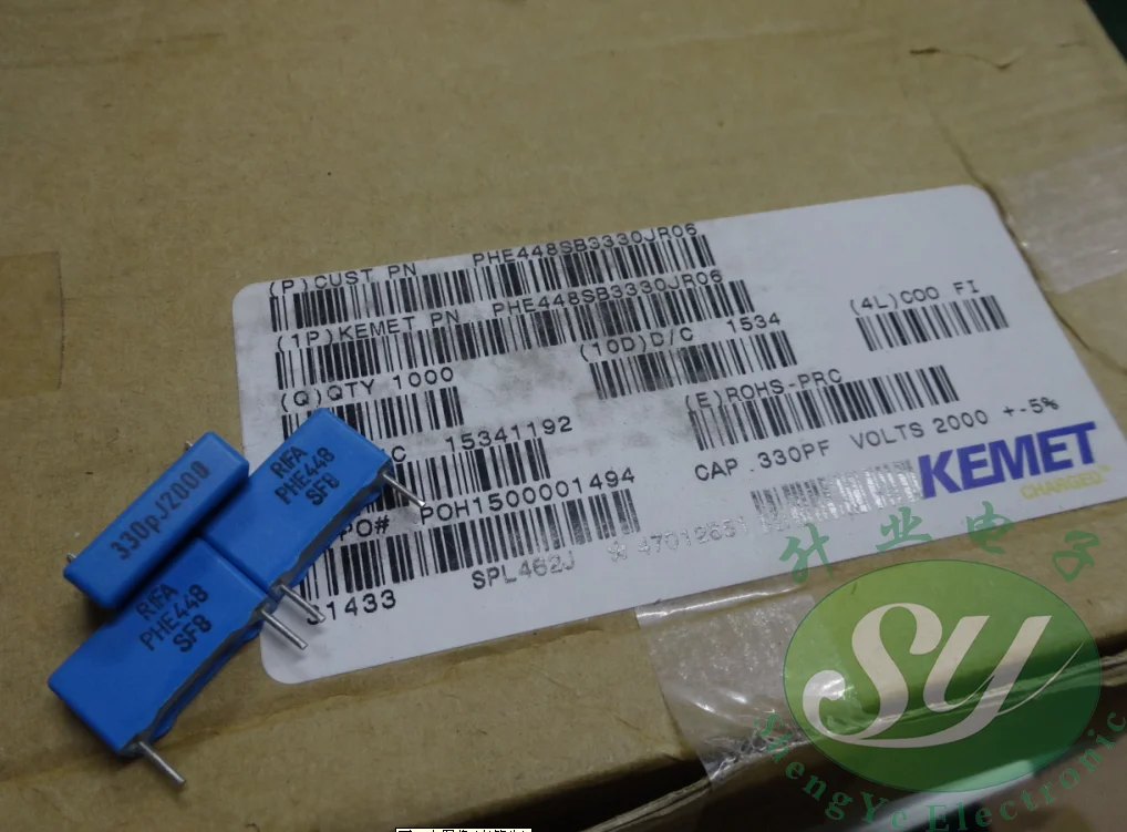 50 шт. RIFA PHE448 0,00033 мкФ/2000 В 0.33NF 330pf 331 пленочный конденсатор 15 мм