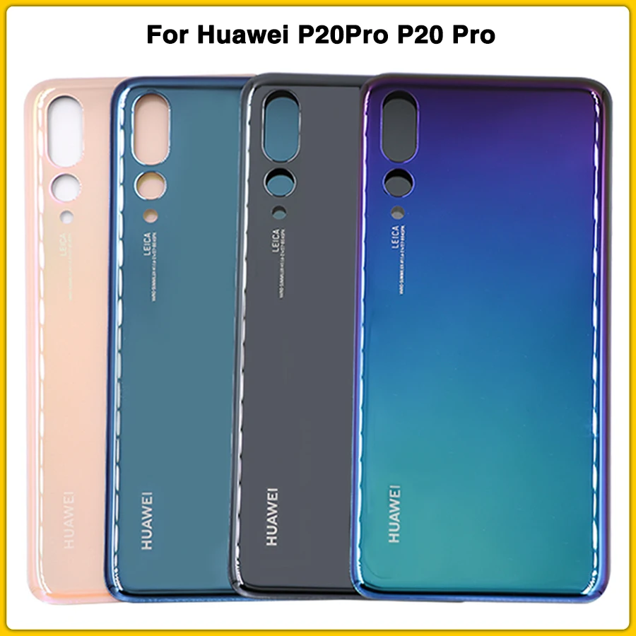 10 шт. чехол для задней панели P20 PRO для huawei P20PRO P20 PRO батарея задняя крышка Батарейная дверь стекло задняя крышка панель Замена