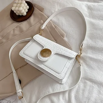 

Stone Pattern Small PU Leather Crossbody Bags for Women New Fashion Female Shoulder Handbags Mini Ladies' Travel Armpit Tote Bag