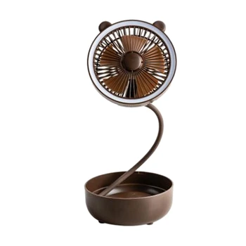 

USB Fan Desktop Spray Humidifying Fan Rechargeable Mini Office Folding Small Fan with Aromatherapy Fill Light