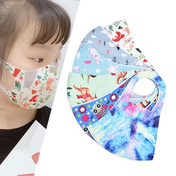 

Multi Layers Mask For Children Washable Print Dustproof Anti-haze Anti-PM2.5 Cotton Face Masks Earloop Washable Mask