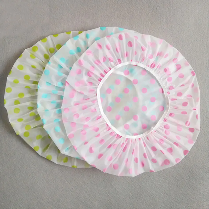 

Waterproof Shower Cap Thicken Elastic Bath Hat Bathing Cap 1PC Color Random Dot Waterproof Shower Cap Thicken Elastic Bath Hat
