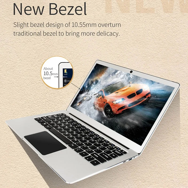 Джемпер Ezbook 3 Pro Windows 10 Ноутбук 13,3 дюймов Fhd Безель, Intel тонкий ультрабук портативный, 6 Гб Ram 64 ГБ Rom, металлический корпус Lig