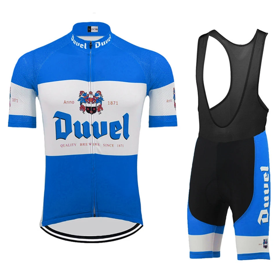Cycling suit DUVEL пиво Велоспорт Джерси Набор красный pro одежда для команды велосипедистов гелевая Подушка 19d летние топы pro костюм для велосипеда culotte велосипедный Джерси - Цвет: Cycling suit