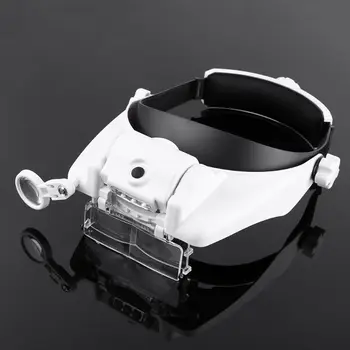

New Headband Magnifier Loupe Led Head Mount Magnifying Glass Repair Tool 1.5x 2x