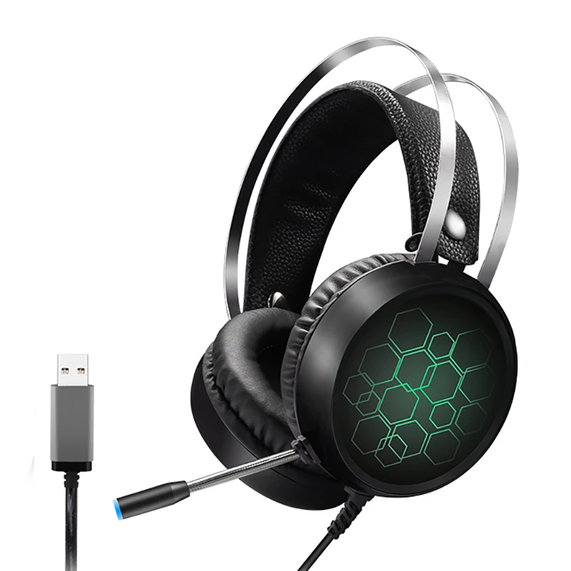 X1 7 1 объемная стерео игровая гарнитура HD микрофон наушники мягкие RGB светильник USB