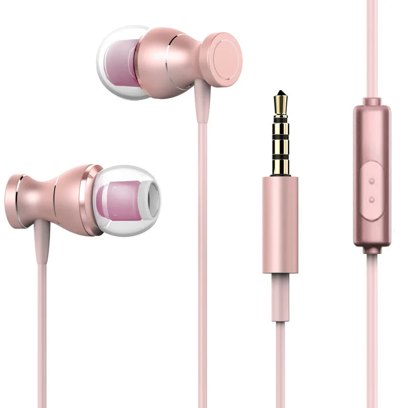 

WS002-1 metal Clarity Stereo Sound in-ear earphone small and light magnetic earbuds with microphone for girls smartphone MP3 pad