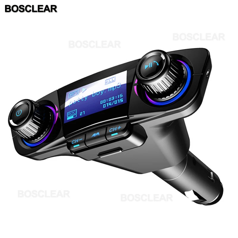 Bluetooth автомобильное USB зарядное устройство fm-передатчик беспроводной радио адаптер MP3 плей громкой связи с аккумулятором обнаружения напряжения светодиодный дисплей