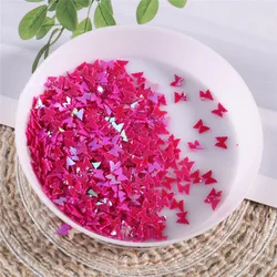 Vibrant Butterfly Nail Sequins - 12 Color Set for DIY Nail Art Decoration (10g) (AB Rose)