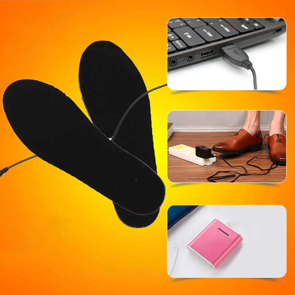 USB стельки для обуви с подогревом теплые носки ног коврик зимних видов спорта на