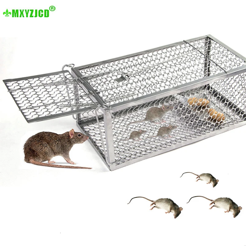 Qiterr Trampa para Ratones 14 12 cm Jaula para trampas de Ratas Pequeñas plagas de Animales Roedor Control de ratón Captura de Cebo 27
