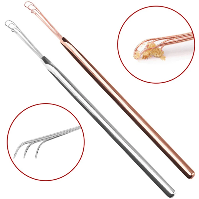Ear Pick Cleaner Portable Dig Ear Curette Stainless Steel  Tools Digging Earpick Cleaner Ear Spoon Ear Cleaning Tool Health Care