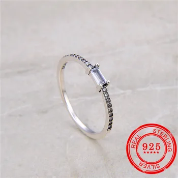 

Korean version of 925 sterling silver stackable ring zircon inlaid gift finger ring female retro 925 sterling silver jewelry