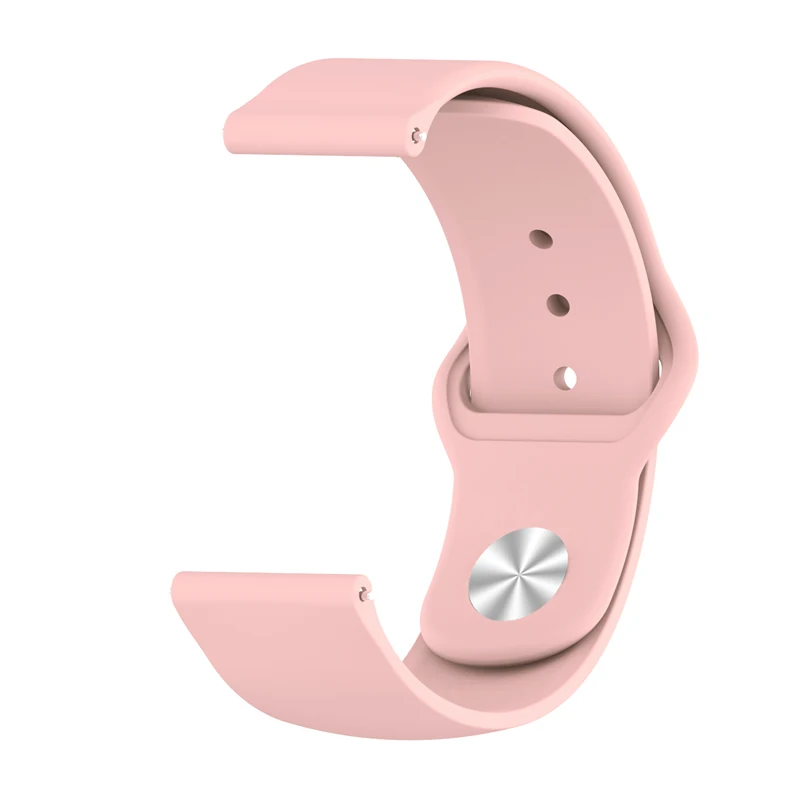 20 мм 22 мм цветной силиконовый ремешок для часов samsung Galaxy Watch Active 42 мм 46 мм gear S2 S3 ремешок Amazfit Bip 42/46 мм ремешок - Цвет ремешка: pink