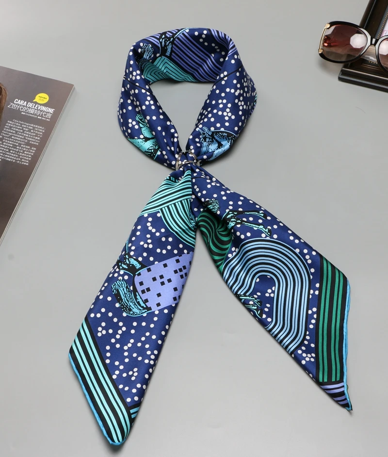 3" квадратный шелковый шарф Обертывания шаль платок для женщин модные женские шарфы