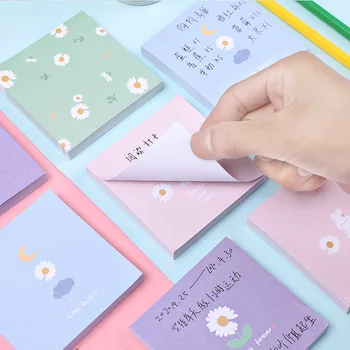 

Cute Small Daisies Memo Pad Self-Adhesive N Times Sticky Notes Stationery sticker School Supplies Bookmark Label escolar