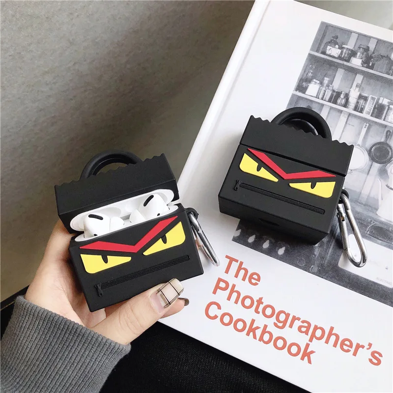 

3D Silicone Earphone Bag Case for Apple Airpods 3 case Fashion Headphone Accessories Protective Cover for Airpods Pro Carabiner