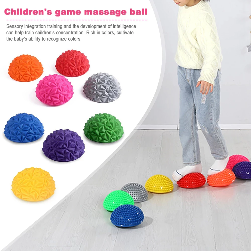 Inflatable Yoga Massage Balls PVC Half Sphere Fitball Women Children Trainer Balancing Ball Gym Health Sports Pilates Fitness massage ball agility training ball fitness ball