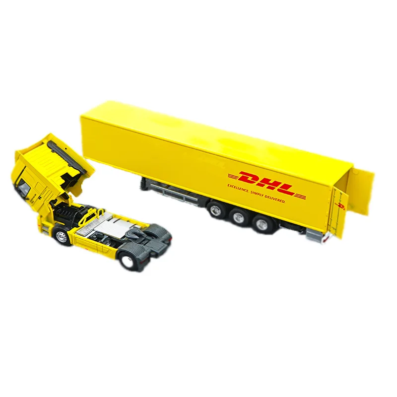 Контейнеровоз DHL Sinotrans DHL высокая имитация 1/50 масштаб сплав модель грузовика-контейнеровоза детская коллекция игрушек для подарка дисплей