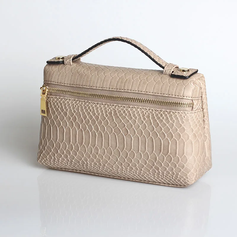 Snake Tea Rat(L) TOPHIGH модный индивидуальный сервис с узором питона из натуральной кожи маленький клатч сумка из змеиной кожи переносная Сумочка Кошелек - Цвет: Snake Tea Rat(L)