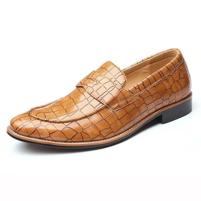 Роскошная мужская официальная обувь; повседневные кожаные лоферы ...