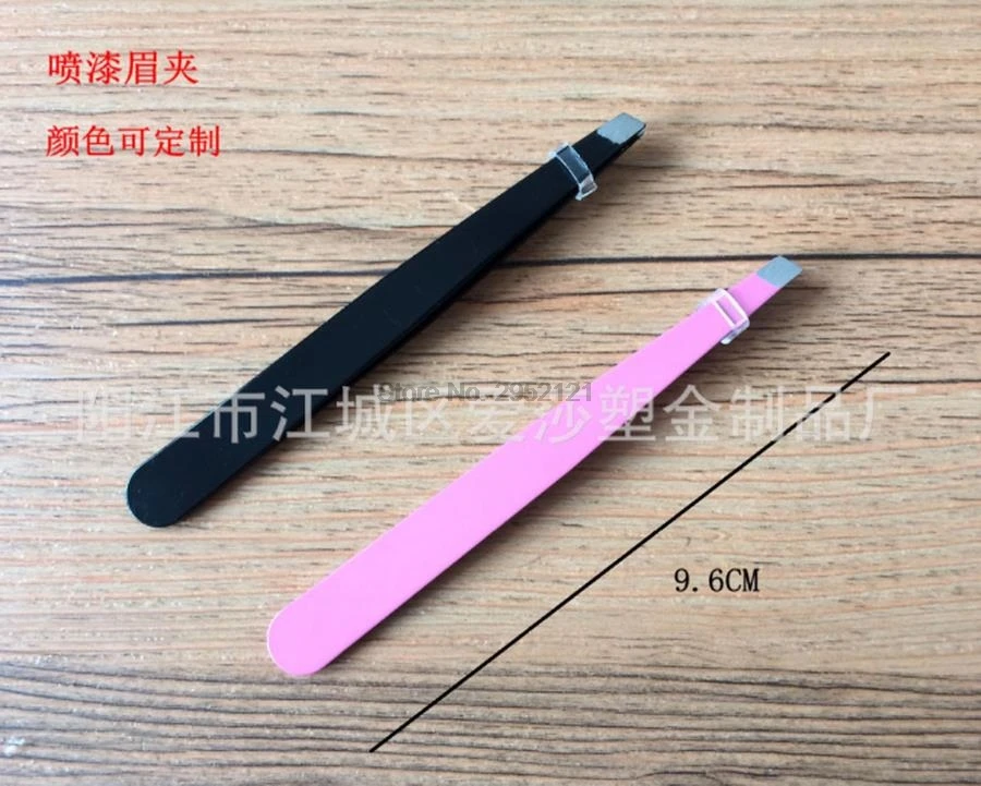 by dhl or ems 1000pcs Eyebrow Tweezers Stainless Steel Face Hair Removal Eye Brow Trimmer Eyelash Clip Cosmetic brand |