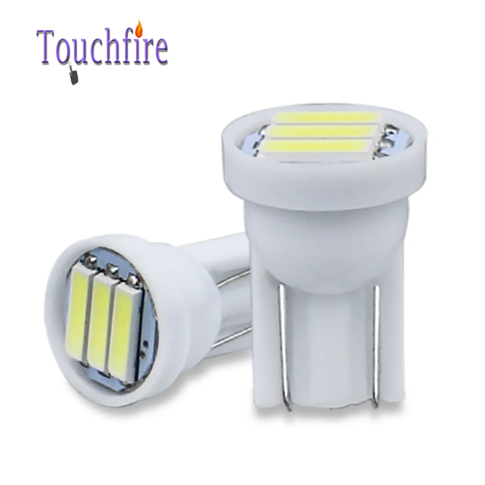 1000 шт. T10 W5W 7020 3SMD светодиодный светильник для салона автомобиля, лампа для чтения с боковым маркером, парковочный светильник, автомобильная лампа белого, синего, розового цвета